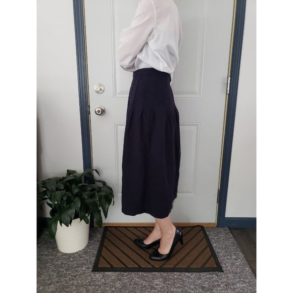 80s Wool‎ A Line Skirt - Picture 2 of 4